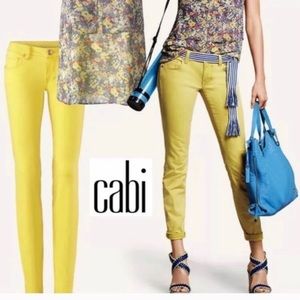 Cabi skinny fit yellow pants